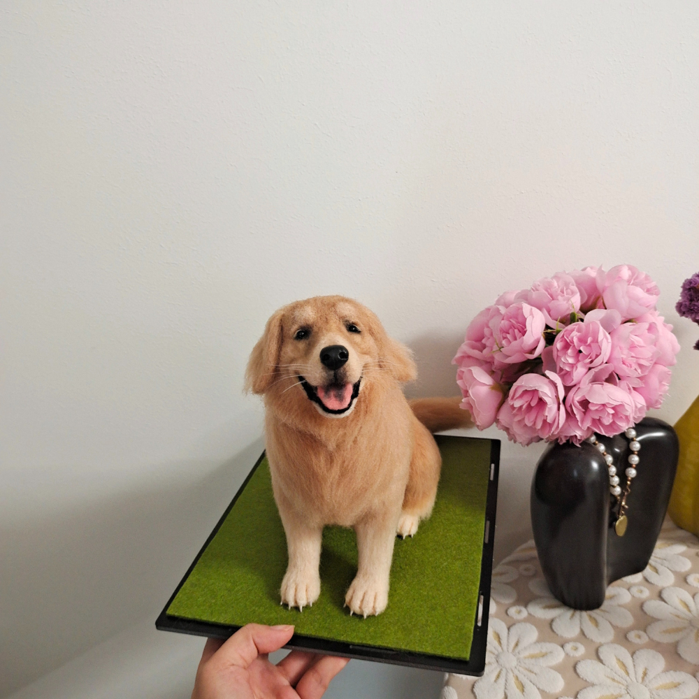Custom Needle-Felted Pet Dog Replica | Handmade from Your Pet’s Photo