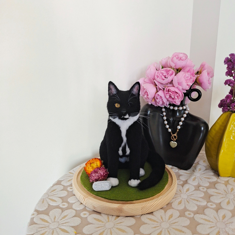 Custom Needle-Felted Pet Dog Replica | Handmade from Your Pet’s Photo