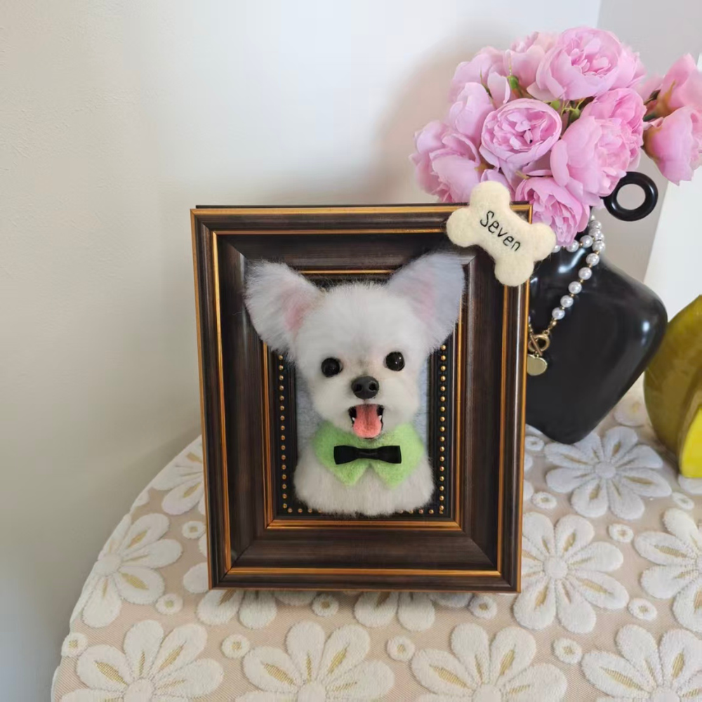 Custom Needle-Felted Pet Dog Replica | Handmade from Your Pet’s Photo