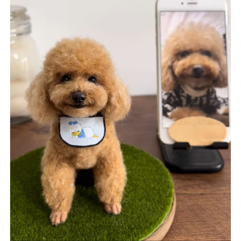 Custom Needle-Felted Pet Dog Replica | Handmade from Your Pet’s Photo